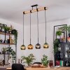 Koyoto Hanglamp, Kogellampje, Hanglamp Natuurlijke kleuren, Zwart, 4-lichts