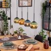 Koyoto Hanglamp, Kogellampje, Hanglamp Natuurlijke kleuren, Zwart, 4-lichts