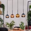 Koyoto Hanglamp, Kogellampje, Hanglamp Natuurlijke kleuren, Zwart, 4-lichts