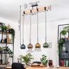 Koyoto Hanglamp, Kogellampje, Hanglamp Natuurlijke kleuren, Zwart, 4-lichts