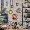 Ripoll Hanglamp, Kogellampje, Hanglamp Goud, Zwart, 5-lichts