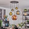Ripoll Hanglamp, Kogellampje, Hanglamp Goud, Zwart, 5-lichts