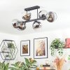 Koyoto Plafondlamp, Kogellampje Chroom, Duidelijk, Rookkleurig, 6-lichts
