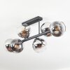Koyoto Plafondlamp, Kogellampje Chroom, Duidelijk, Rookkleurig, 6-lichts