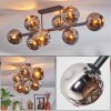 Ripoll Plafondlamp, Kogellampje Chroom, Rookkleurig, 8-lichts