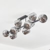 Ripoll Plafondlamp, Kogellampje Chroom, Rookkleurig, 10-lichts