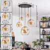 Ripoll Hanglamp, Kogellampje, Hanglamp Goud, Zwart, 5-lichts