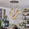 Ripoll Hanglamp, Kogellampje, Hanglamp Goud, Zwart, 5-lichts