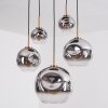 Ripoll Hanglamp, Kogellampje, Hanglamp Goud, Zwart, 5-lichts