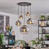 Ripoll Hanglamp, Kogellampje, Hanglamp Goud, Zwart, 5-lichts