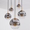 Ripoll Hanglamp, Kogellampje, Hanglamp Goud, Zwart, 5-lichts
