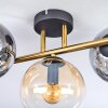 Koyoto Plafondlamp, Kogellampje Goud, Zwart, 3-lichts