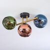 Koyoto Plafondlamp, Kogellampje Goud, Zwart, 3-lichts