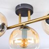 Koyoto Plafondlamp, Kogellampje Goud, Zwart, 3-lichts