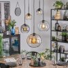 Koyoto Hanglamp, Kogellampje, Hanglamp 45 cm Amber, Duidelijk, Rookkleurig, 5-lichts