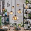 Koyoto Hanglamp, Kogellampje, Hanglamp 45 cm Amber, Duidelijk, 5-lichts