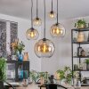 Koyoto Hanglamp, Kogellampje, Hanglamp 45 cm Amber, Duidelijk, 5-lichts
