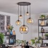 Koyoto Hanglamp, Kogellampje, Hanglamp 45 cm Amber, Duidelijk, 5-lichts