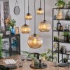 Koyoto Hanglamp, Kogellampje, Hanglamp 45 cm Amber, Duidelijk, 5-lichts