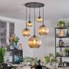Koyoto Hanglamp, Kogellampje, Hanglamp 45 cm Amber, Duidelijk, 5-lichts