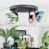 Chehalis Plafondlamp, Kogellampje Blauw, Groen, Duidelijk, Koperkleurig, 4-lichts
