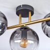Koyoto Plafondlamp, Kogellampje Goud, Zwart, 3-lichts