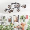Ripoll Plafondlamp, Kogellampje Chroom, Rookkleurig, 8-lichts