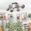 Ripoll Plafondlamp, Kogellampje Chroom, Rookkleurig, 8-lichts