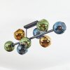 Koyoto Plafondlamp, Kogellampje Blauw, Goud, Groen, 8-lichts