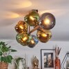 Koyoto Plafondlamp, Kogellampje Blauw, Goud, Groen, 8-lichts