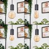 Donel Hanglamp, Hanglamp Natuurlijke kleuren, Zwart, 4-lichts