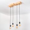 Donel Hanglamp, Hanglamp Natuurlijke kleuren, Zwart, 4-lichts