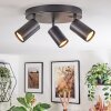 Foren Plafondlamp, Plafondspot LED Zwart, 3-lichts, Kleurwisselaar