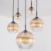 Koyoto Hanglamp, Kogellampje, Hanglamp Amber, Duidelijk, 5-lichts