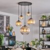 Koyoto Hanglamp, Kogellampje, Hanglamp Amber, Duidelijk, 5-lichts