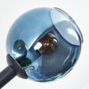 Koyoto Plafondlamp, Kogellampje Blauw, Groen, Koperkleurig, 6-lichts