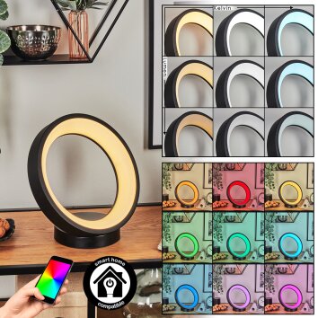 Delor Tafellamp LED Zwart, 1-licht, Kleurwisselaar