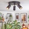 Foren Plafondlamp, Plafondspot LED Zwart, 3-lichts, Kleurwisselaar