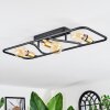 Moral Plafondlamp Messing, Zwart, 3-lichts