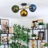 Koyoto Plafondlamp, Kogellampje Goud, Zwart, 3-lichts