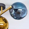 Koyoto Plafondlamp, Kogellampje Goud, Zwart, 3-lichts