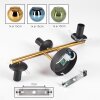 Koyoto Plafondlamp, Kogellampje Goud, Zwart, 3-lichts