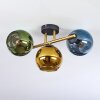 Koyoto Plafondlamp, Kogellampje Goud, Zwart, 3-lichts