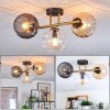 Koyoto Plafondlamp, Kogellampje Goud, Zwart, 3-lichts