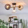 Koyoto Plafondlamp, Kogellampje Goud, Zwart, 3-lichts