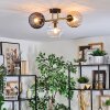 Koyoto Plafondlamp, Kogellampje Goud, Zwart, 3-lichts