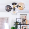 Koyoto Plafondlamp, Kogellampje Goud, Zwart, 3-lichts