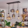 Apedo Hanglamp, Hanglamp Amber, Duidelijk, Rookkleurig, 6-lichts