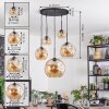 Ripoll Hanglamp, Kogellampje, Hanglamp Amber, 5-lichts
