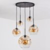 Ripoll Hanglamp, Kogellampje, Hanglamp Amber, Duidelijk, 5-lichts